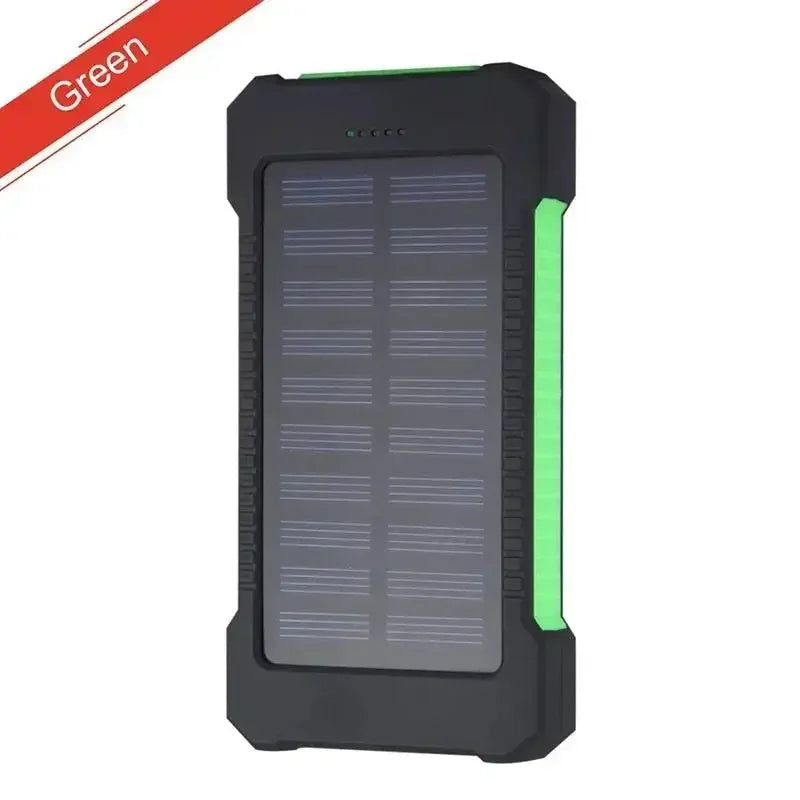 Solar Power Bank 10000mah Portable Waterproof External Battery Powerbank 20000 mah Phone Charger LED PoverBank For iphone huawei