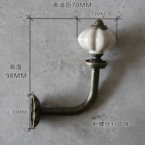 Antique white American ceramic simple single hole handle light gray chest of drawers door Chinese style handle