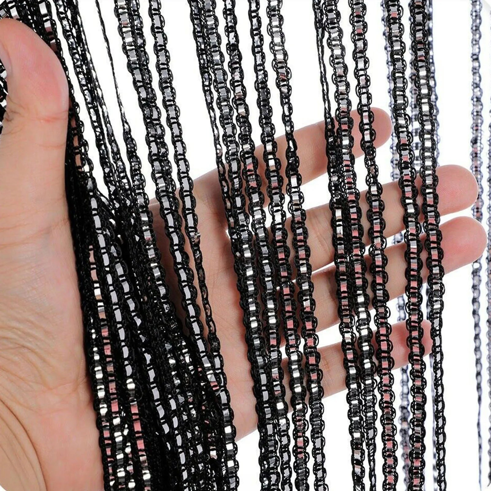 Home Door String Curtain Ornaments Room Divider Net Tassel Bead Curtain for Doorways Window Room Decoration 200x100cm