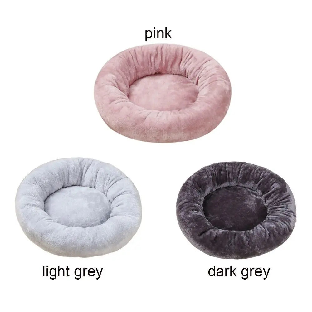 Puppy Donut Bed Comfortable Round Dog Kennel Soft Warm Cat Cushion Bed Round Cloth/Plush Plush Dog Sofa Baskets Spring