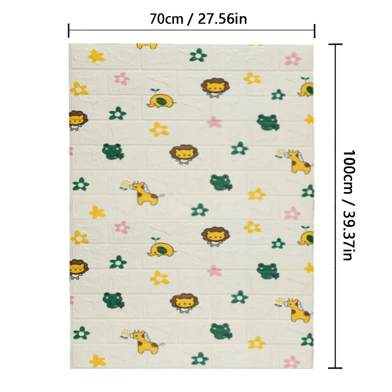 Foam Wall Stickers 1pcs 70X100cm 3D Home Decoration Self-adhesive Background PVC Brick Pattern Wallpaper DIY Bedroom Decor