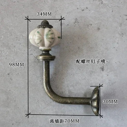 Antique white American ceramic simple single hole handle light gray chest of drawers door Chinese style handle