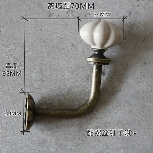 Antique white American ceramic simple single hole handle light gray chest of drawers door Chinese style handle