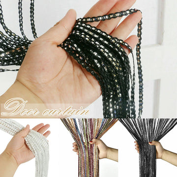Home Door String Curtain Ornaments Room Divider Net Tassel Bead Curtain for Doorways Window Room Decoration 200x100cm