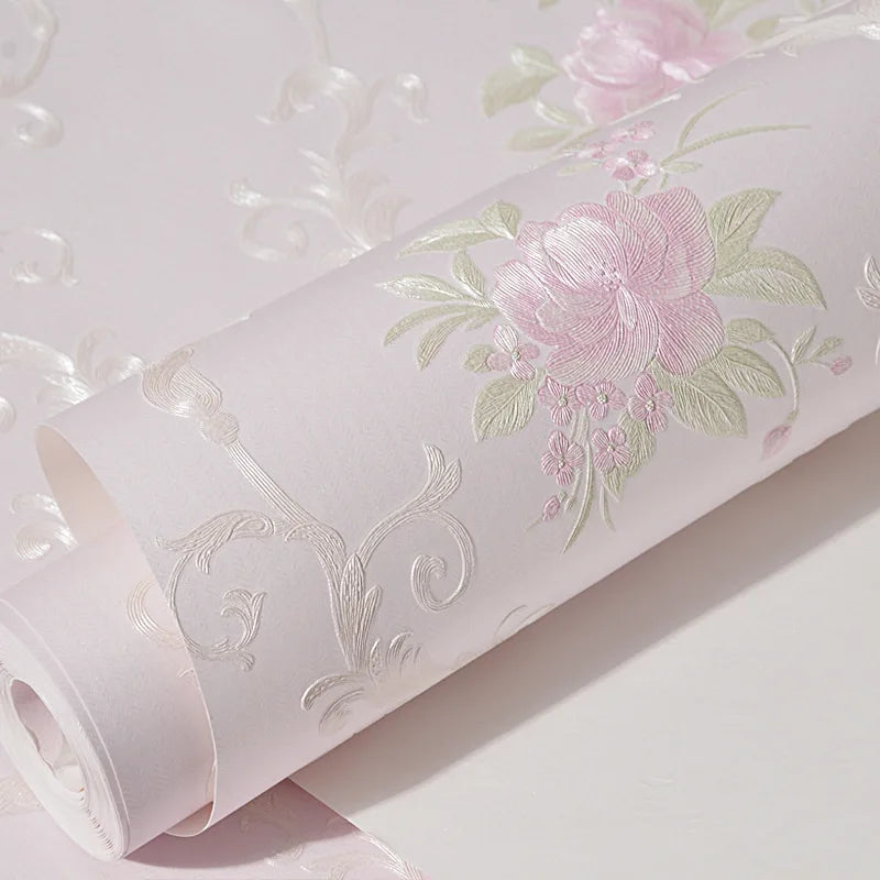 Floral Wallpaper Self-adhesive Warm Girl Bedroom 3d Thickening Wall Decoration Stickers Living Room Restaurant Sofa Background