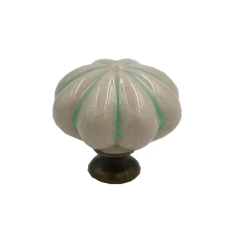 Antique white American ceramic simple single hole handle light gray chest of drawers door Chinese style handle