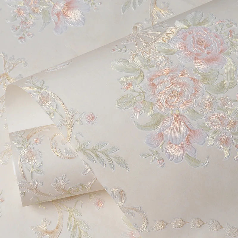 Floral Wallpaper Self-adhesive Warm Girl Bedroom 3d Thickening Wall Decoration Stickers Living Room Restaurant Sofa Background