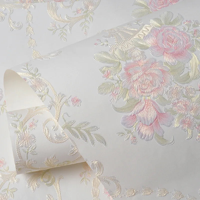 Floral Wallpaper Self-adhesive Warm Girl Bedroom 3d Thickening Wall Decoration Stickers Living Room Restaurant Sofa Background