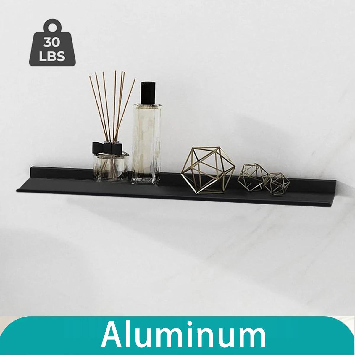 Floating Bathroom Shelves Room Decor No Drilling Storage Wall Rack Home Organizer Ledge Hardwares Cabinet Kitchen Home Decor