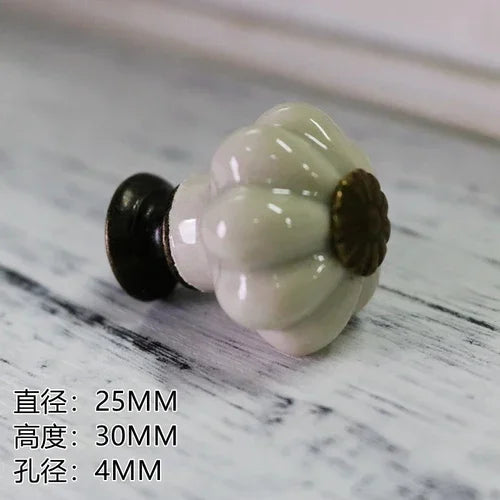 Antique white American ceramic simple single hole handle light gray chest of drawers door Chinese style handle