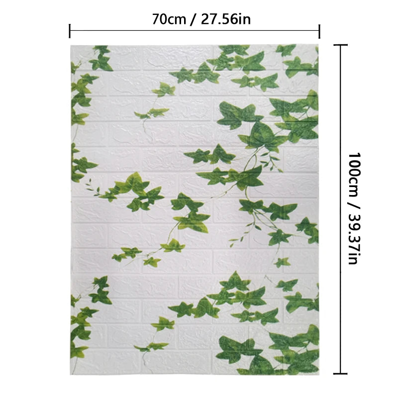 Foam Wall Stickers 1pcs 70X100cm 3D Home Decoration Self-adhesive Background PVC Brick Pattern Wallpaper DIY Bedroom Decor
