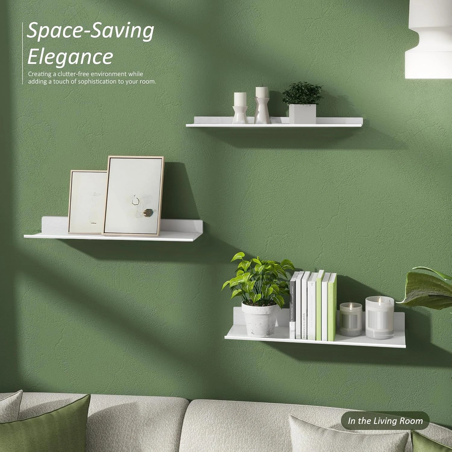 Floating Bathroom Shelves Room Decor No Drilling Storage Wall Rack Home Organizer Ledge Hardwares Cabinet Kitchen Home Decor