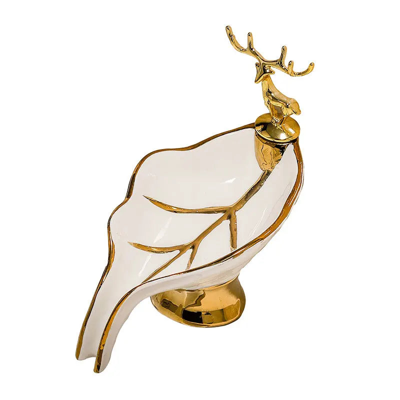 Ceramic Soap Dish Wash Basin Soap Drainer Storage Plate Leaf Soap Holder Toilet Decorate Organizer Shelf Bathroom Supplies