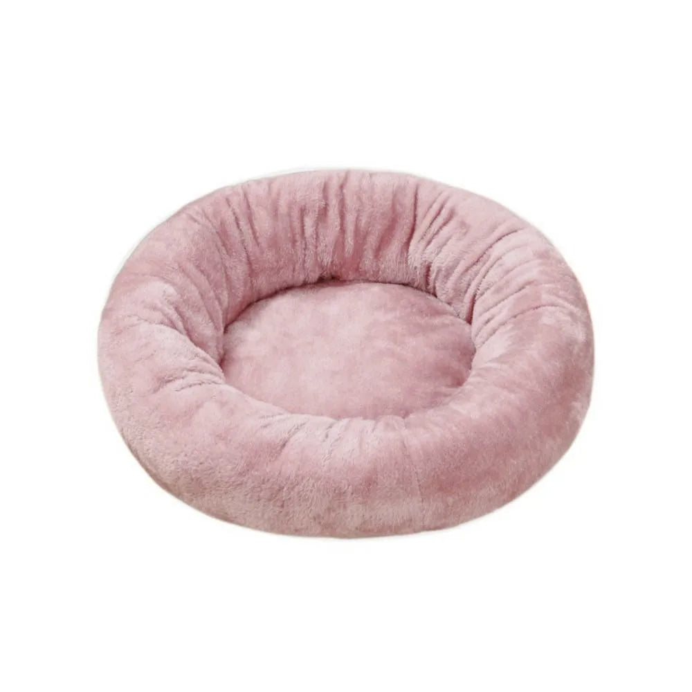 Puppy Donut Bed Comfortable Round Dog Kennel Soft Warm Cat Cushion Bed Round Cloth/Plush Plush Dog Sofa Baskets Spring