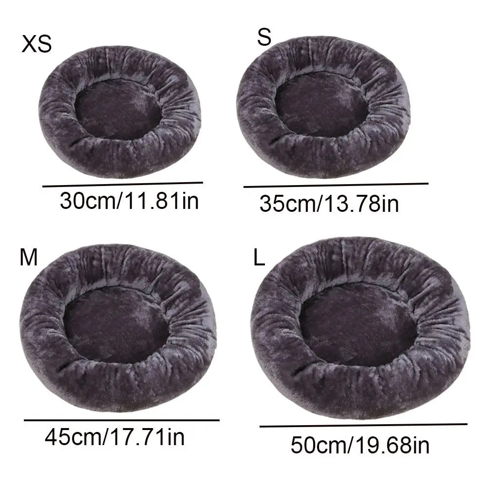 Puppy Donut Bed Comfortable Round Dog Kennel Soft Warm Cat Cushion Bed Round Cloth/Plush Plush Dog Sofa Baskets Spring