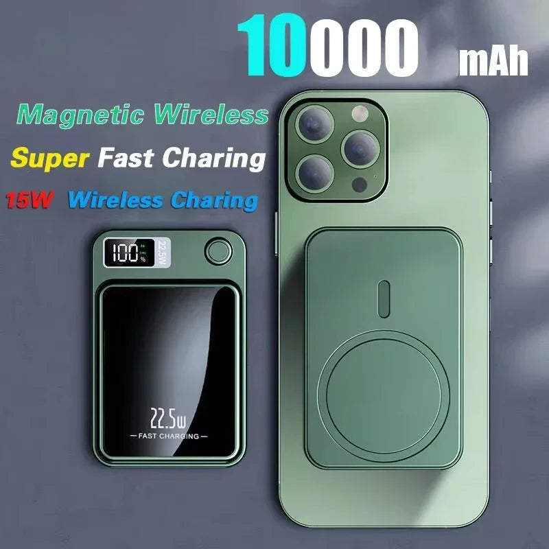 10000mAh Wireless Magnetic Power Bank Super Fast Charging Portable External Battery PowerBank Adapter For iPhone Huawei Xiaomi