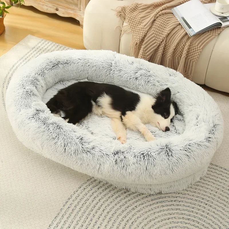 Comfortable Ultra Soft Washable Round Donut Cuddler Dog and Cat Cushion Bed Winter Warm Sofa Pet Kennel hot sell