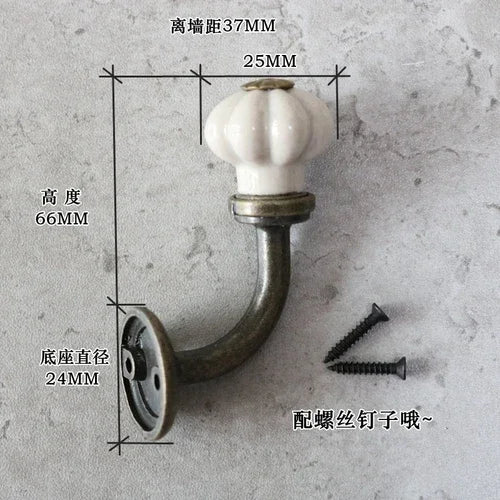 Antique white American ceramic simple single hole handle light gray chest of drawers door Chinese style handle